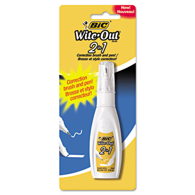 Picture of Bic WOPFP11 Wite-Out 2 in 1 Correction Fluid  15 ml  Bottle