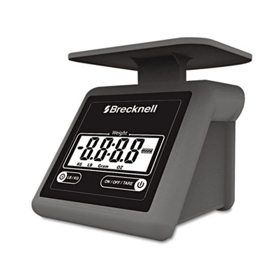 Picture of Brecknell PS7 Electronic Postal Scale  7 lbs Capacity  6 .8 x 5 .6 Platform  Gray