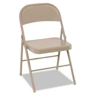 Picture of Bridgeport 14-711ANT4 All Steel Folding Chair  Steel  18.25w x 19d x 30h  Antique Linen  4-Carton