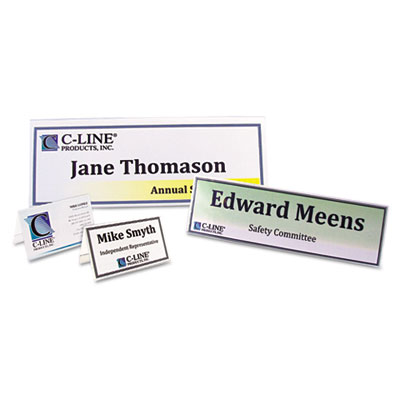 Picture of C-Line 87527 Scored Tent Cards  White Cardstock  2 x 3 .5  4-sheet  40 sheets-BX