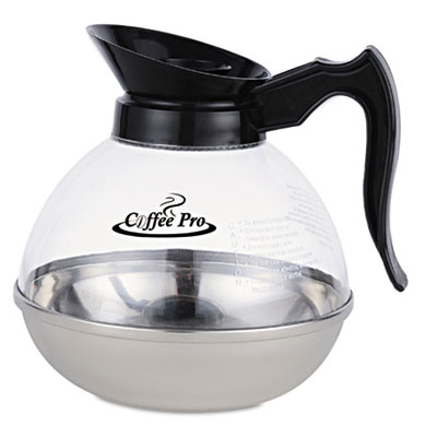 Picture of Coffee Pro CPU12 Unbreakable Regular Coffee Decanter  12-Cup  Stainless Steel-Polycarbonate