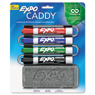 Picture of Expo 1785294 Mountable Whiteboard Caddy  With 4 Markers-Eraser  Set