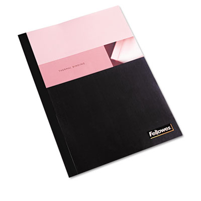 Fellowes FEL5256801 Thermal Binding System Covers- .75 in. Cap- 11.13 x 9.75- Clear-Black- 10-Pk