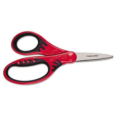 Picture of Fiskars 194230-1001 Softgrip Scissors for Kids  5 in. Length  1.75 in. Cut  Pointed Tip  Assorted Handle