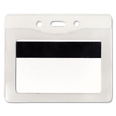 Picture of Advantus 75411 Security ID Badge Holder  Horizontal  3 .88w x 2 .63h  Clear  50-Box