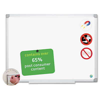 Picture of Mastervision CR0620790 MasterVision Earth Ceramic Dry Erase Board  24x36  Aluminum Frame