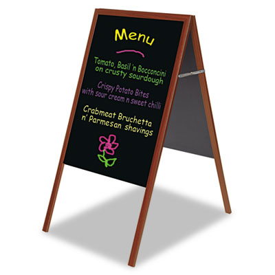 Picture of Mastervision DKT30505052 MasterVision Magnetic Wet Erase Board  27x34  Black  Cherry Wood Frame