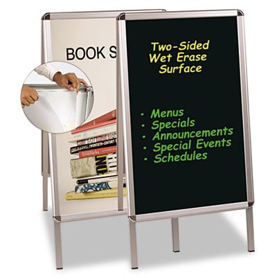 Wet Erase Board 27x34 Black Aluminum Frame