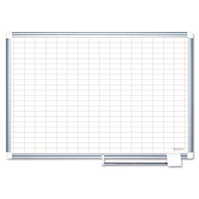 Picture of Mastervision MA0592830 MasterVision Grid Planning Board  1x2 in. Grid  48x36  White-Silver
