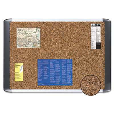 Picture of Mastervision MVI030501 MasterVision Tech Cork Board  24x36  Silver-Black Frame