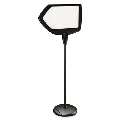 Picture of Mastervision SIG01010101 MasterVision Floor Stand Sign Holder  Arrow  25x17 sign  63 in. High  Black Frame