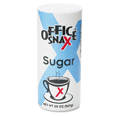 Picture of Office Snax 00019CT Reclosable Canister of Sugar  20-oz  24 per Carton