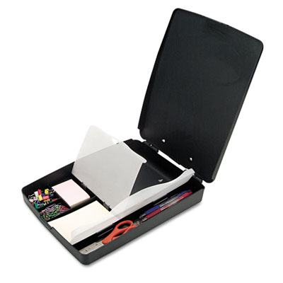 Picture of Officemate 83333 Extra Storage-Supply Clipboard Box  1 in. Capacity  8 .5 x 11  Charcoal
