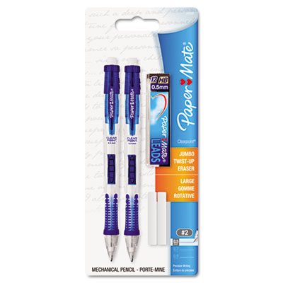 Picture of Paper Mate 34666PP Clear Point Mechanical Pencil Starter Set  0.5 mm  Assorted  2-Set