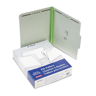 Picture of Pendaflex 17181 Pressboard Folders with Two 2 in. Capacity Fasteners  Letter  Green  25-Box