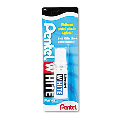 Picture of Pentel 100W Permanent Marker  Broad Tip  White