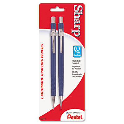 Picture of Pentel P207BP2-K6 Sharp Mechanical Drafting Pencil  0.7 mm  Blue Barrel  2-Pk