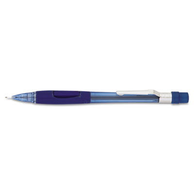 Picture of Pentel PD347TC Quicker Clicker Mechanical Pencil  0.7 mm  Transparent Blue Barrel