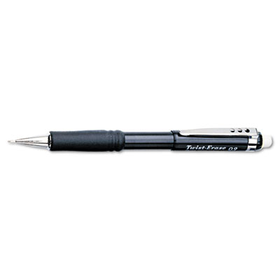 Picture of Pentel QE519A Twist-Erase III Mechanical Pencil  0.9 mm  Black Barrel