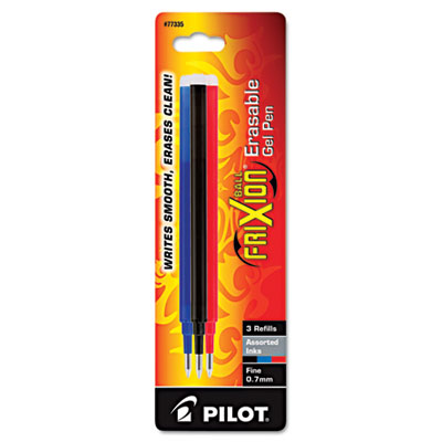 Picture of Pilot 72838 Refill for FriXion Erasable Gel Ink Pen  Assorted  3-Pk
