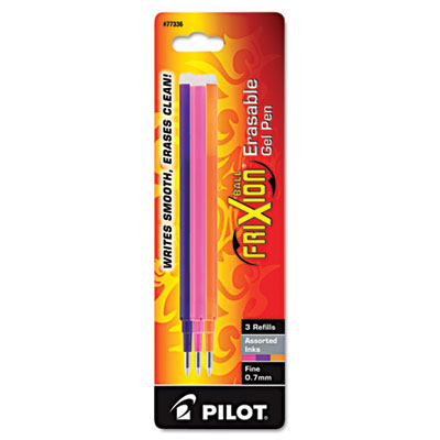 Picture of Pilot 72838 Refill for FriXion Erasable Gel Ink Pen  Assorted  3-Pk