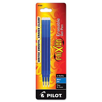 Picture of Pilot 72838 Refill for FriXion Erasable Gel Ink Pen&#44; Blue&#44; 3-Pk