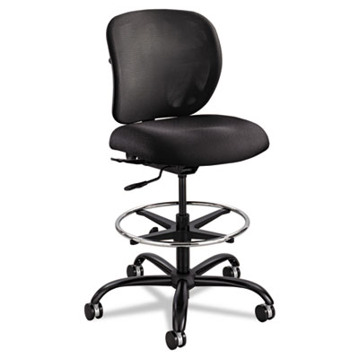 Picture of Safco 3394BL Vue Heavy-Duty Extended Height Stool  Black Back-Base-Seat