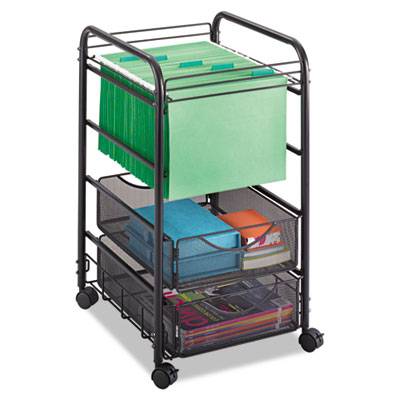 Onyx Mesh Mobile File  Two Drawers  15.75w x 17d x 27h  Black