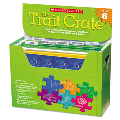 Scholastic 9780545318624 Trait Crate  Grade 6  Six Books  Learning Guide  CD  More -  SCHOLASTIC INC, 978-0-545-31862-4