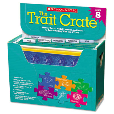 Scholastic 9780545318648 Trait Crate  Grade 8  Six Books  Learning Guide  CD  More -  SCHOLASTIC INC, 978-0-545-31864-8