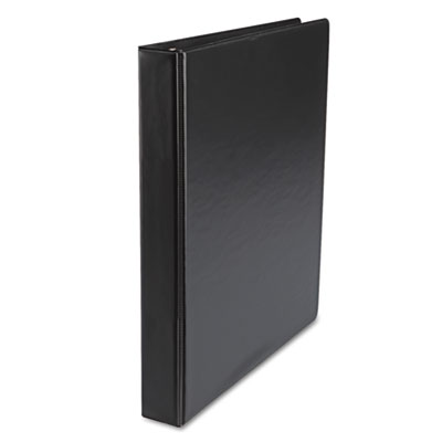 Picture of Universal UNV31401 Suede Finish Vinyl Round Ring Binder- 1 in. Capacity- Black