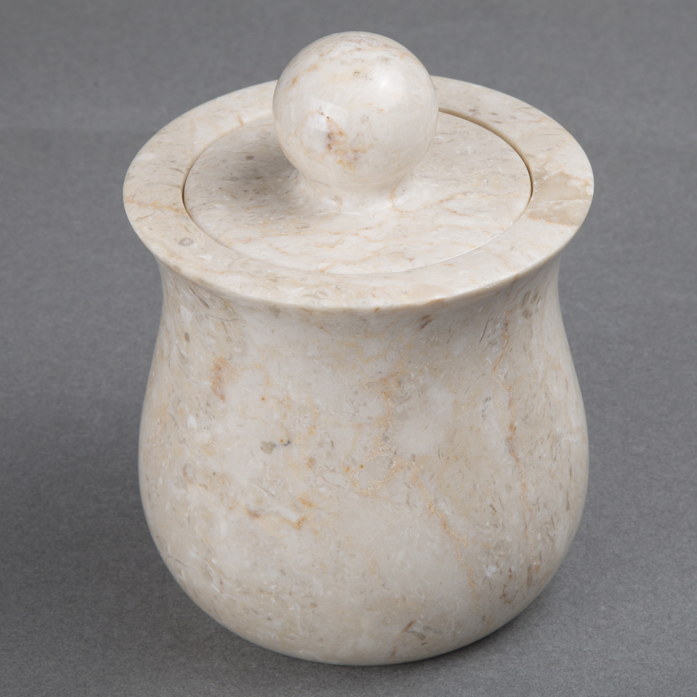 Champagne Marble Vase Cotton Ball Holder