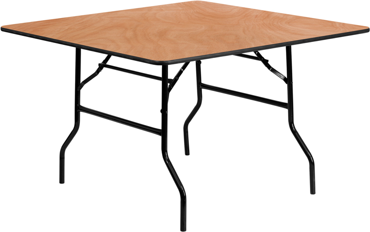 48 Square Wood Folding Banquet Table - 48 Square Wood Folding Banquet Table