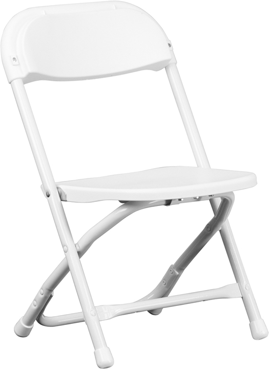 Kids White Plastic Folding Chair -