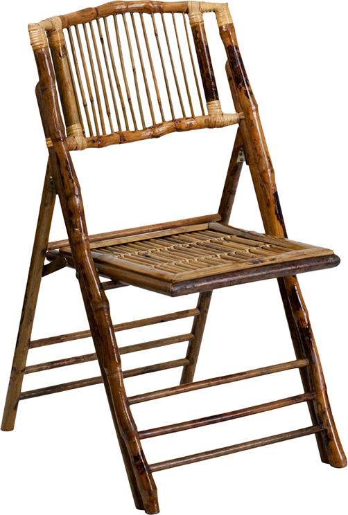 Picture of Flash Furniture American Champion Bamboo Folding Chair - X-62111-BAM-GG