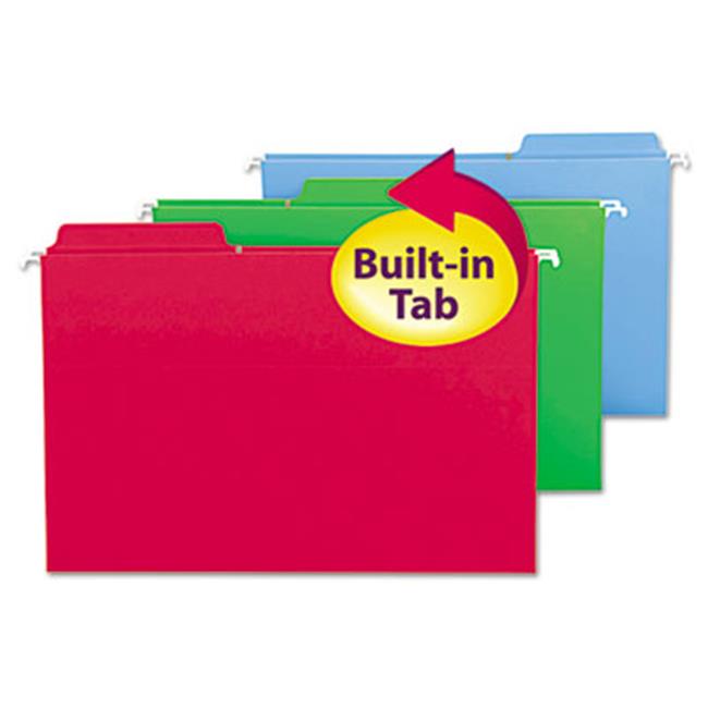Smead FasTab Hanging File Folders - Letter Size, Red, 20 Per Box, Reinforced Tabs, No Assembly Needed - View #10