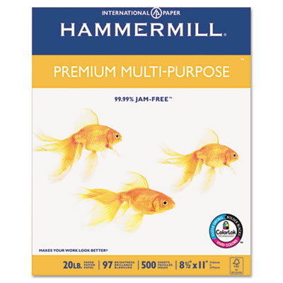 Picture of Hammermill 10591-0 Premium Multipurpose Paper  20-lb.  8.5 x 11  White  2500-Carton