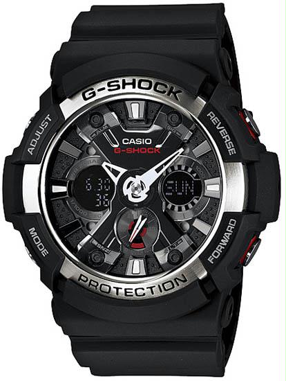 GA200-1A Mens Black G-Shock Analog Digital Black Dial Shock Resistant -  Casio