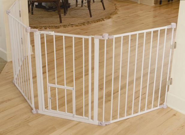 Picture of Carlson 1510PW Flexi Walk-Thru Gate with Pet Door