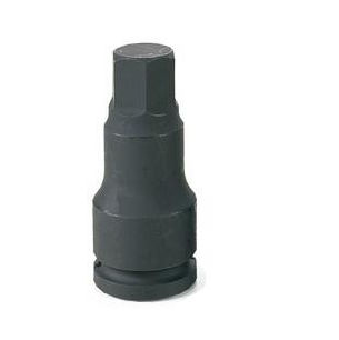 3/4" Drive, 22mm Size, Metric Socket, 6 Points, 22mm,3/4"D,Impact,Hex Male,Blk