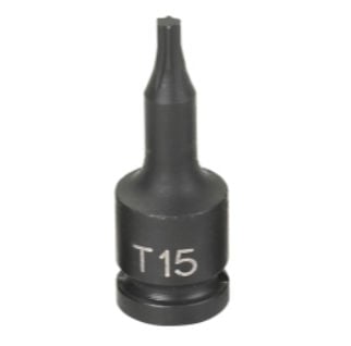 Grey Pneumatic 1/4" Dr x T15 Internal Star Impact Driver Socket (915T)