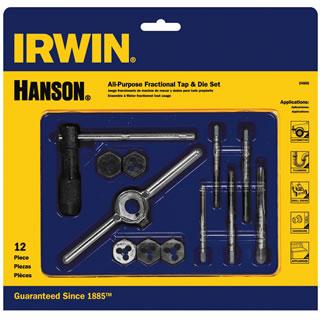 12 Piece Machine Screw - Fractional Tap and Hex Die Set