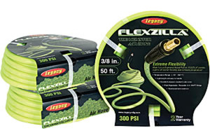 Picture of Legacy Manufacturing LEGHFZ1250YW3 Flexzilla .5 in. x 50ft Yellow Air Hose with .38 in. MNPT