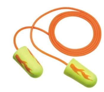 Picture of 3M MMM311-1252 3M E-A-Rsoft Corded Earplugs Neon Yellow Blasts