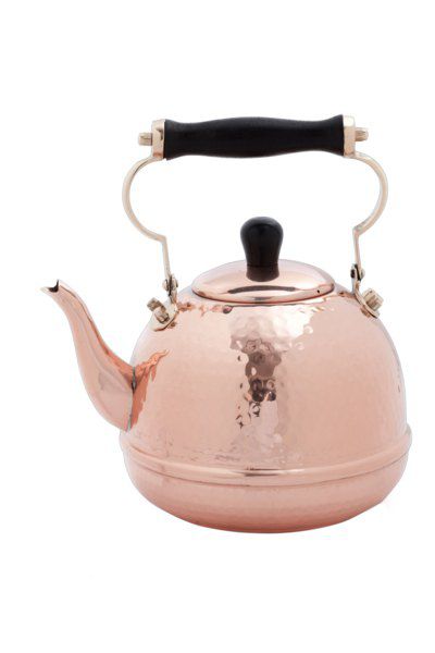Picture of Old Dutch International 852 2 Qt. Solid Copper Hamm. Tea Kettle with Wood Handle - RPL num. 552