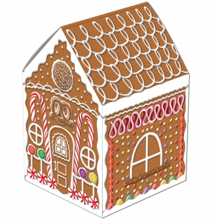 Picture of Beistle Company 226376 Gingerbread House Centerpiece Brown