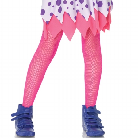 Picture of Leg Avenue 217078 Childrens Fishnet Tights Pink Medium - 4-6