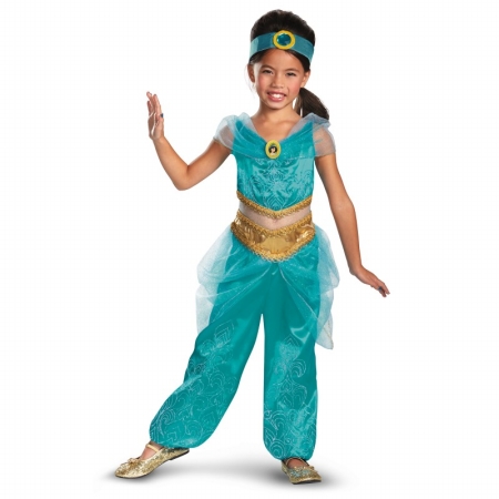 Picture of Disguise 218205 Disney Jasmine Deluxe Sparkle Toddler-Child Costume Small - 4-6x
