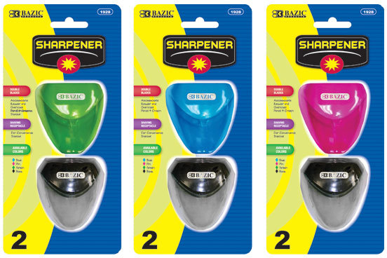 Picture of DDI 311250 BAZIC Dual Blades Sharpener w/ Triangle Receptacle (2/Pack) Case of 24