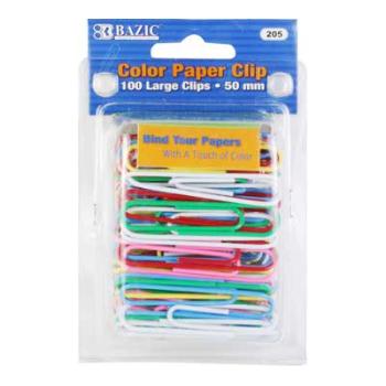Picture of DDI 311275 Paper Clips - 100 Count, Jumbo, Vinyl Coated Case of 72